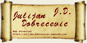 Julijan Dobrečević vizit kartica